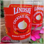 Pickle ONION COCKTAIL whole pearl peeled crisp & zesty LINDSAY USA 7.3oz 208g